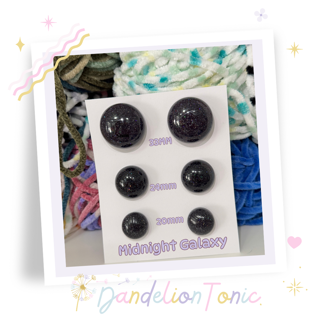 Midnight Galaxy Round Safety Eyes Singles