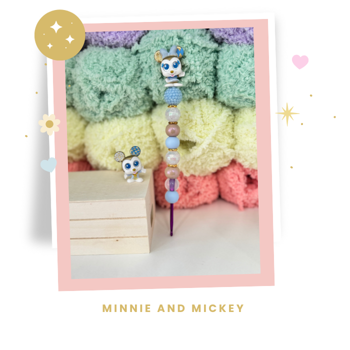 Interchangeable Topper Crochet Hook and/Or AmiStixTM - Made with Mickey Classics Doorables