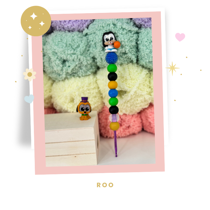 Interchangeable Topper Crochet Hook and/Or AmiStixTM - Made with Mickey Classics Doorables