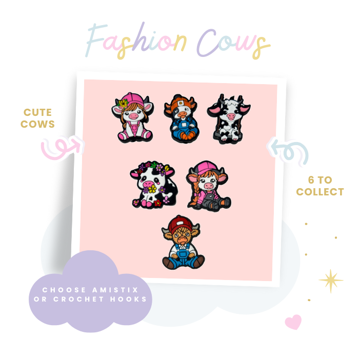 Choose Beaded Crochet Hook and/Or AmiStixTM - Fashion Cows