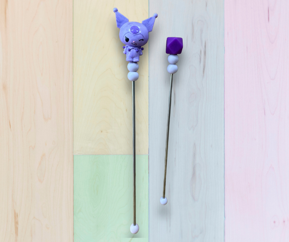 AmiStix™️ tool w/ Hello Kitty Topper- Marble Series 1 Kuromi