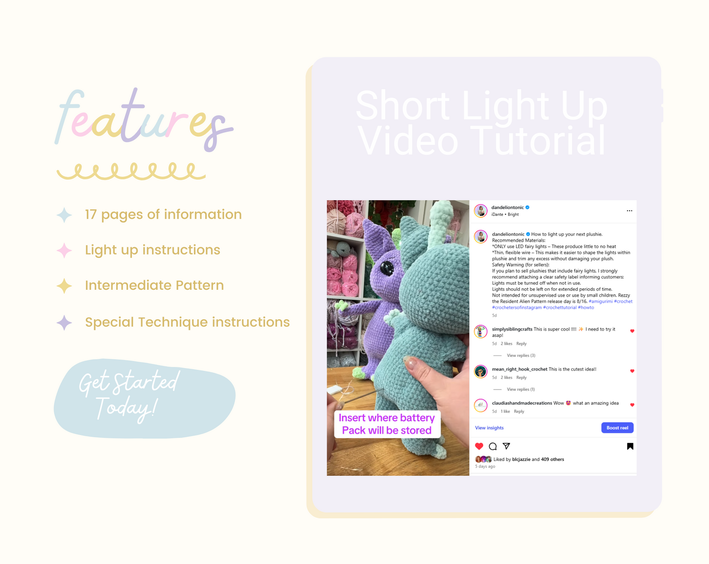Rezzy the Resident Alien Crochet Pattern