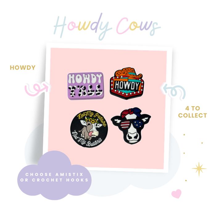Choose Beaded Crochet Hook and/Or AmiStixTM - Howdy Cows