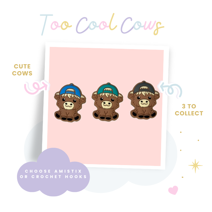 Choose Beaded Crochet Hook and/Or AmiStixTM - Too Cool Cows