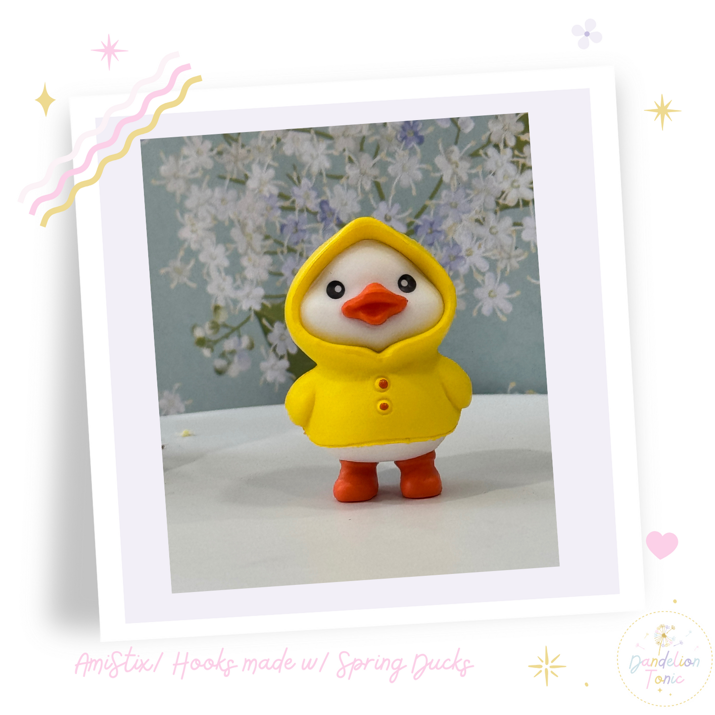 Choose Beaded Crochet Hook and/Or Amistix- Made with Spring Ducks