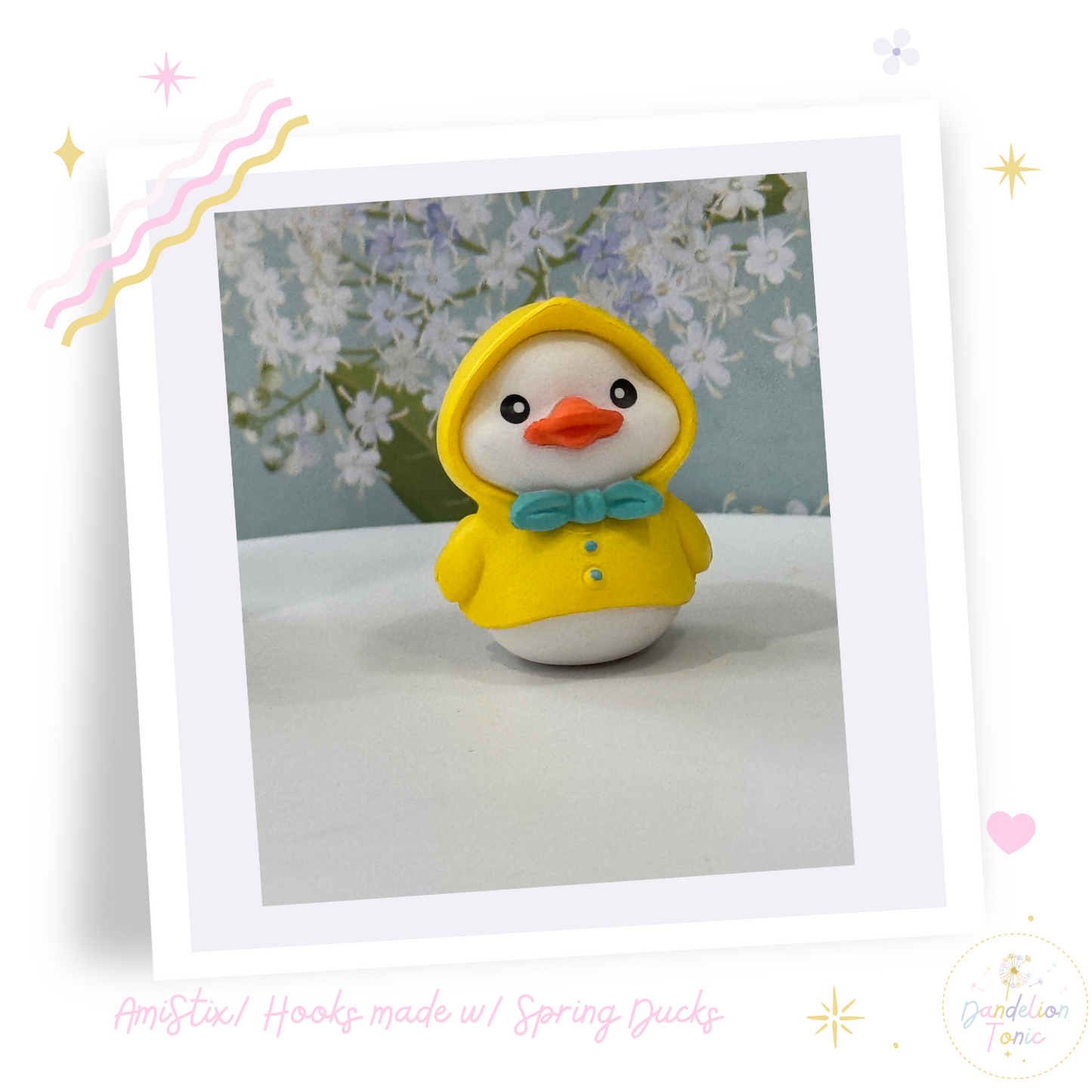 Choose Beaded Crochet Hook and/Or Amistix- Made with Spring Ducks