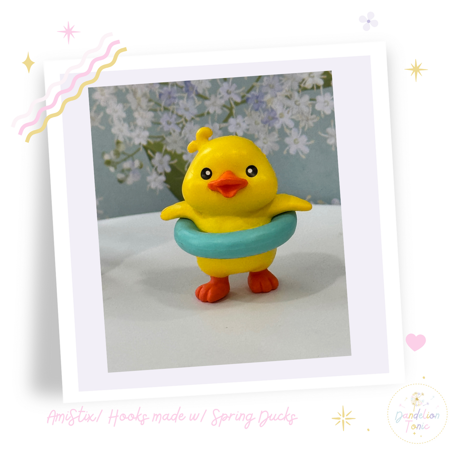 Choose Beaded Crochet Hook and/Or Amistix- Made with Spring Ducks