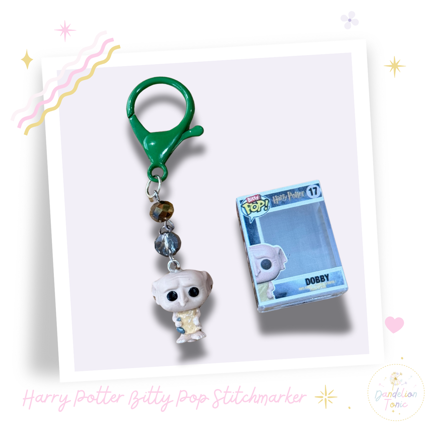 Stitchmarkers made with Harry Potter Bitty Pop