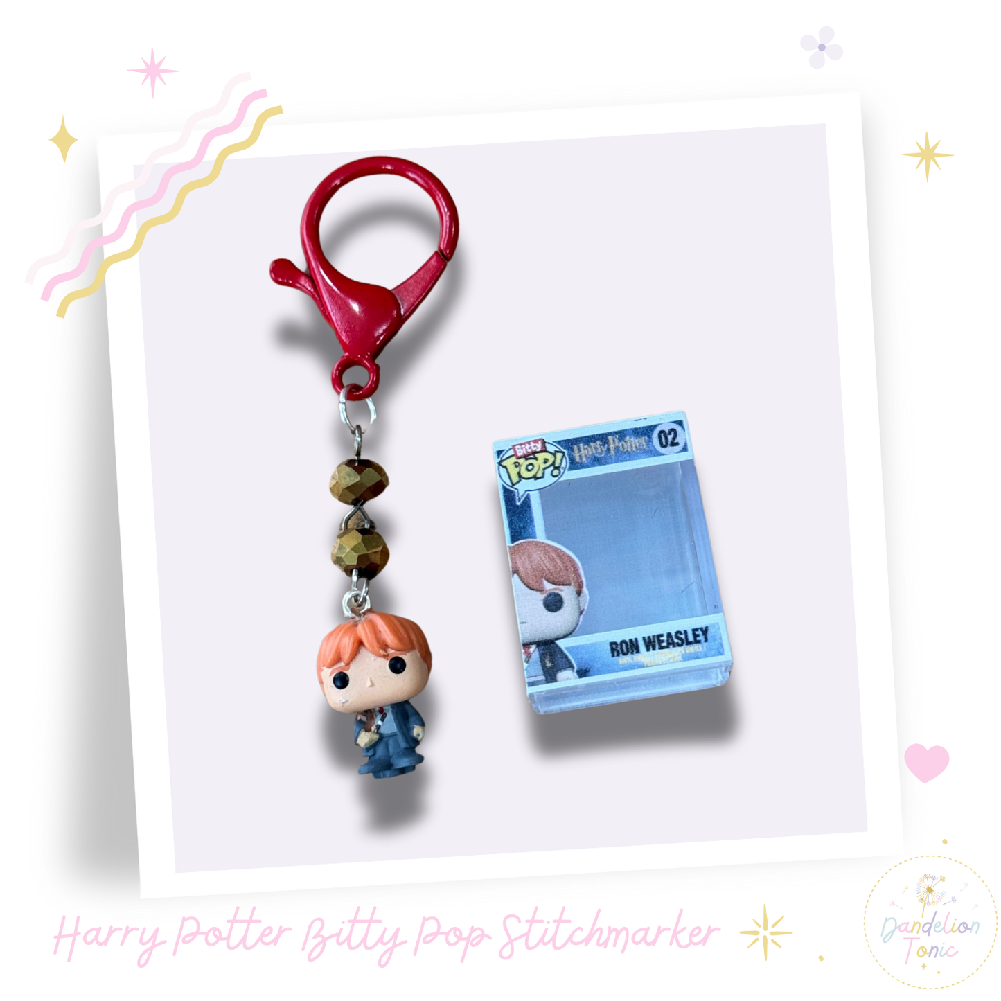 Stitchmarkers made with Harry Potter Bitty Pop