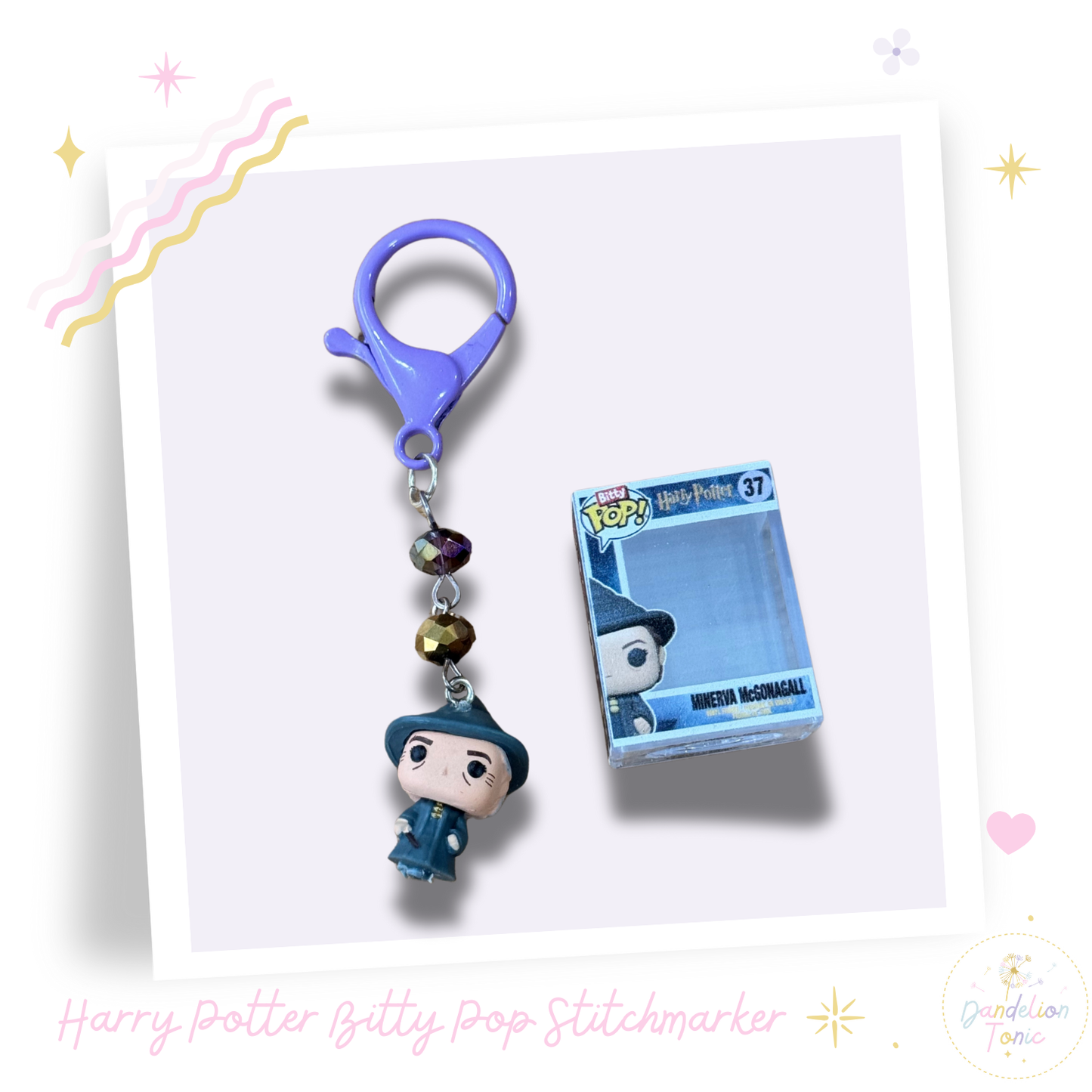 Stitchmarkers made with Harry Potter Bitty Pop