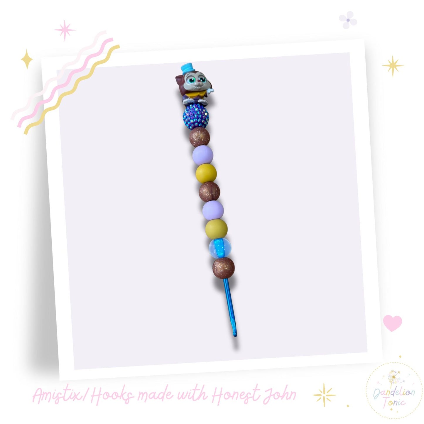 Choose Beaded Crochet Hook and/Or AmiStixTM - Made with Pinocchio Disney Doorables