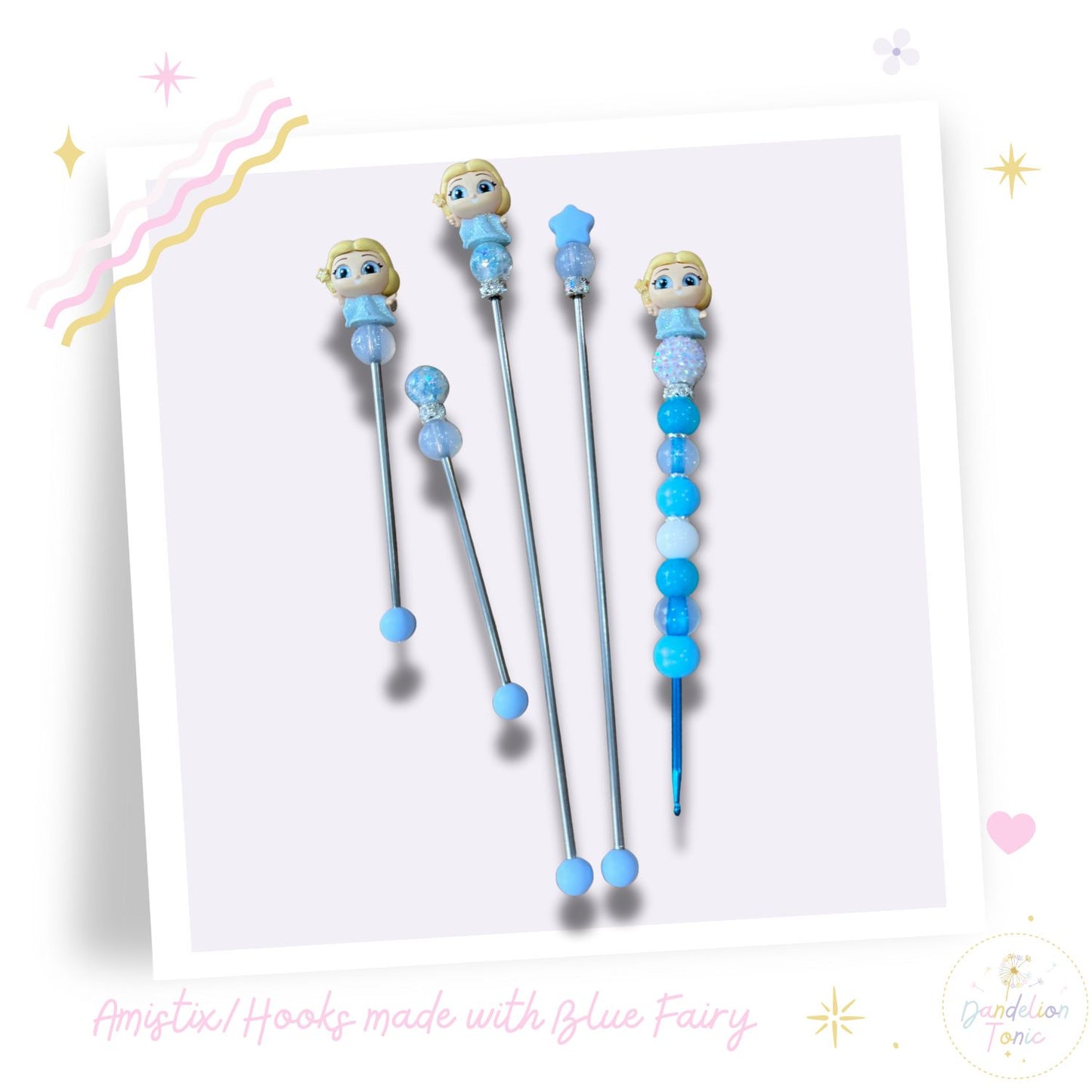 Choose Beaded Crochet Hook and/Or AmiStixTM - Made with Pinocchio Disney Doorables