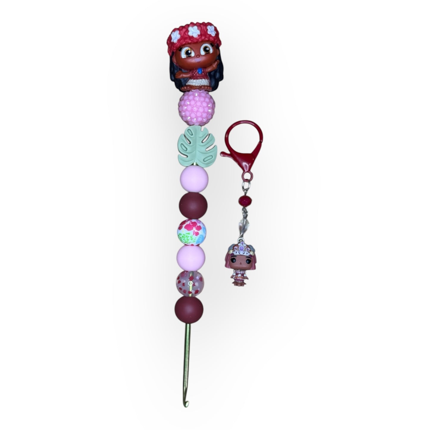Beaded Crochet Hook and Market Set Made with Princess Disney Doorables