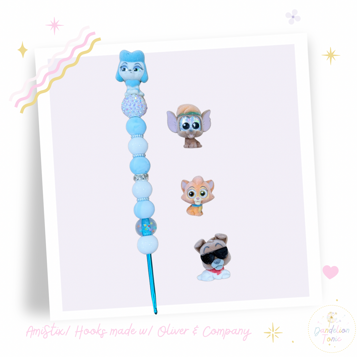 Choose Beaded Crochet Hook and/Or Amistix- Made with Oliver and Company