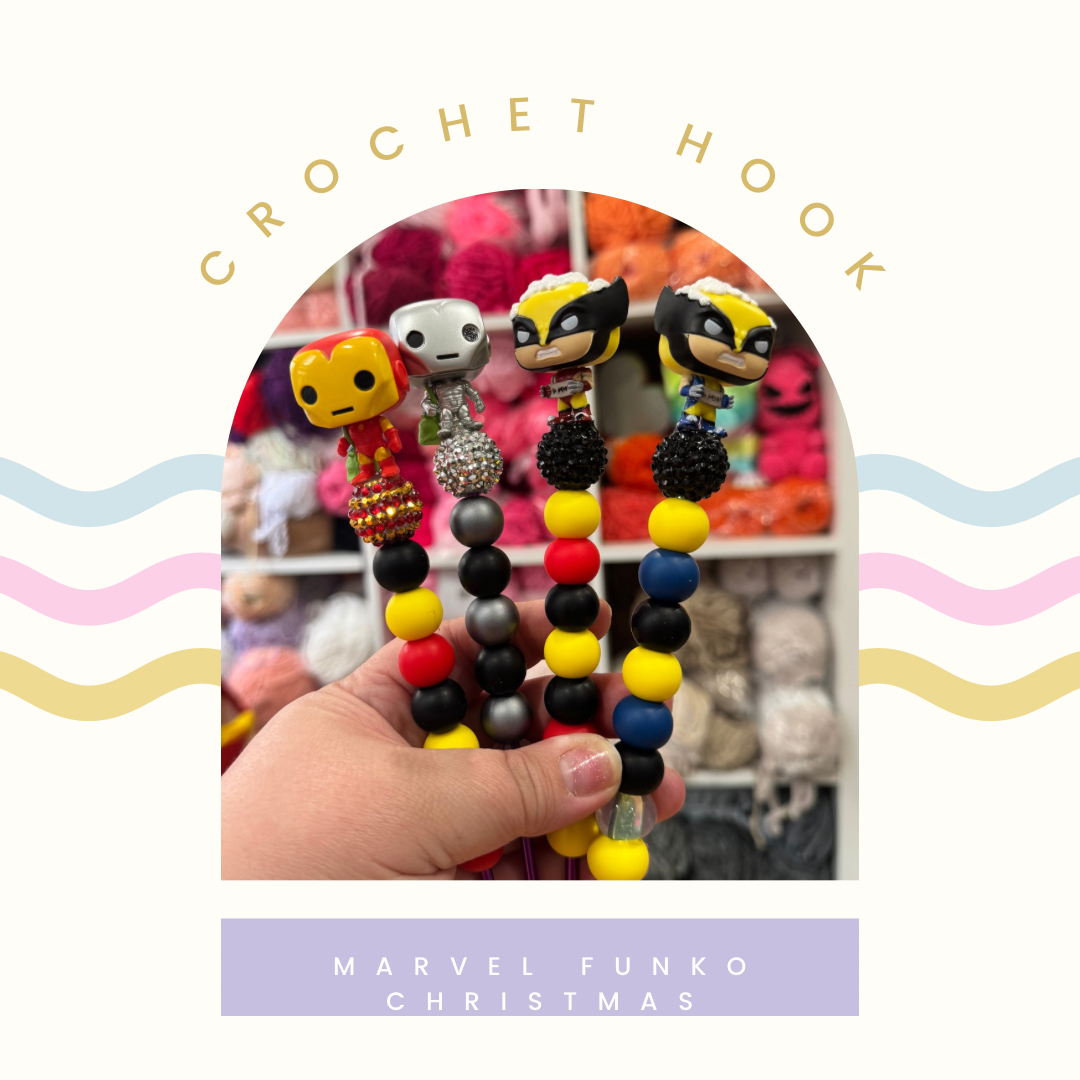 Beaded Crochet Hook with Marvel Funko