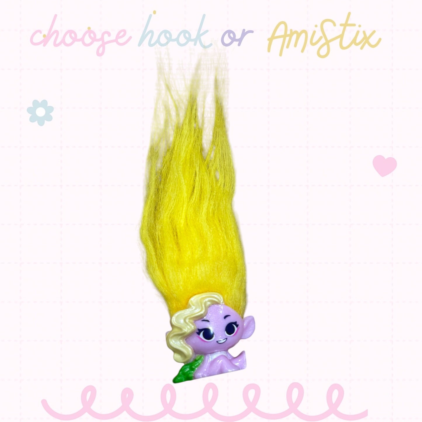 Choose Beaded Crochet Hook and/Or AmiStixTM - Made with Trolls Mineez by Dreamworks Mystery