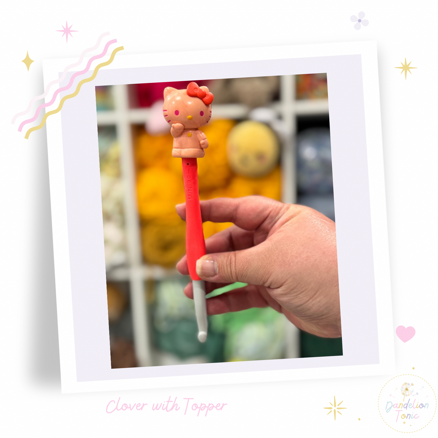 Clover Crochet Hook 9MM Series 1 Marble Peach Hello Kitty