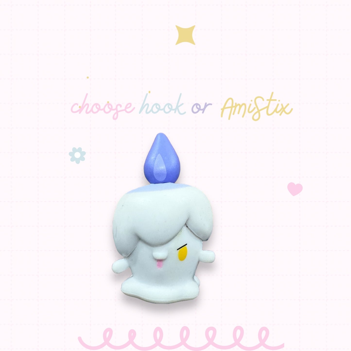 Choose Beaded Crochet Hook and/Or AmiStixTM - Pokemon Litwick Battle Figure