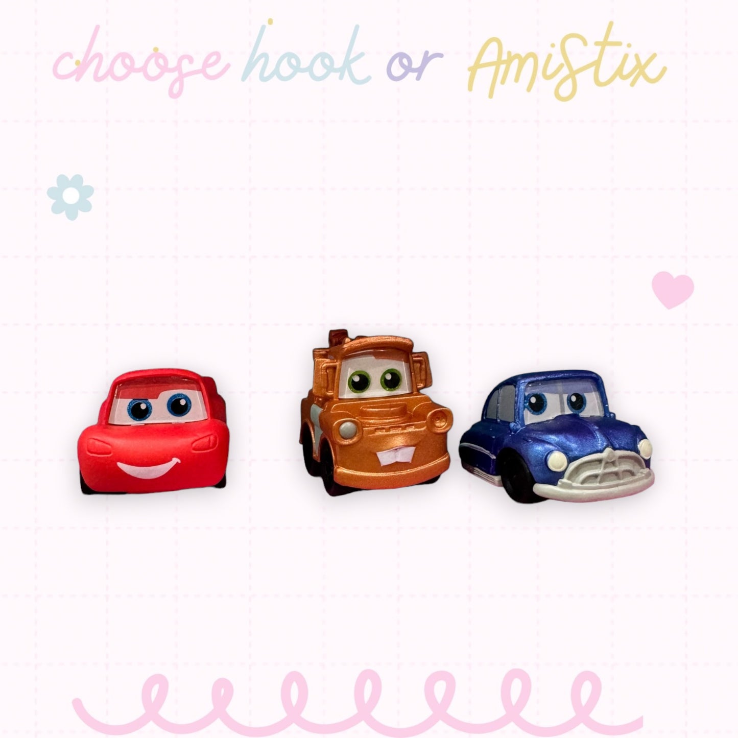 Interchangeable Topper Crochet Hook and/Or AmiStixTM - Made with Cars Doorables
