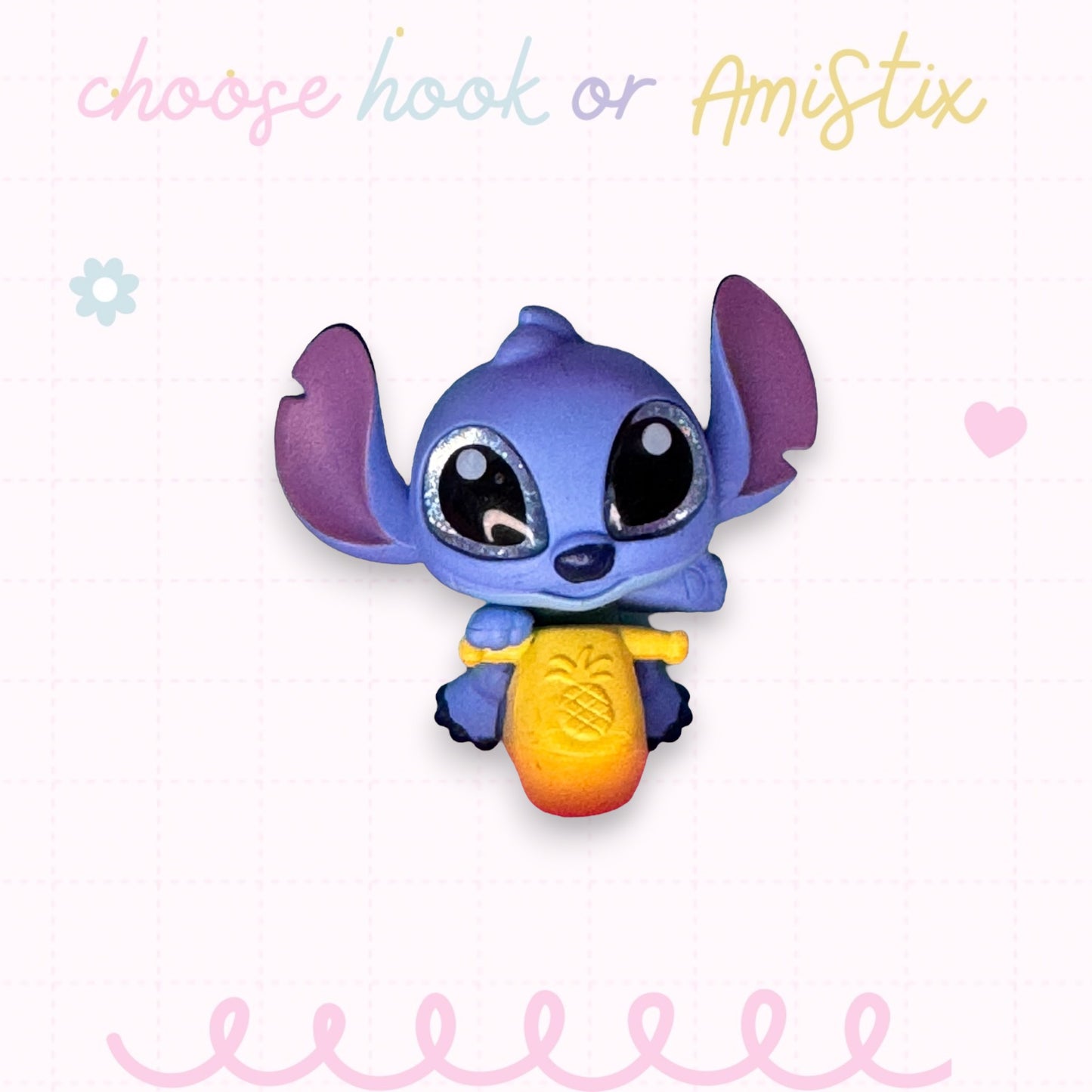 Interchangeable Topper Crochet Hook and/Or AmiStixTM - Made with Lilo and Stitch Doorables