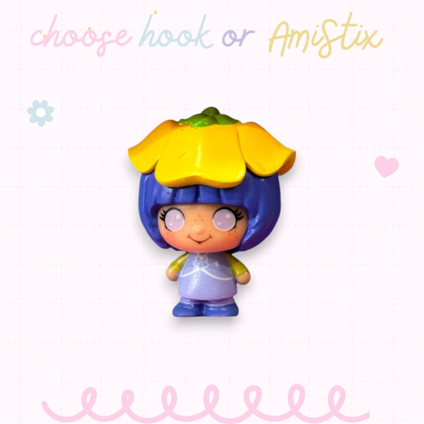 Choose Beaded Crochet Hook and/Or AmiStixTM - Made with Strawberry Short Cheebee!