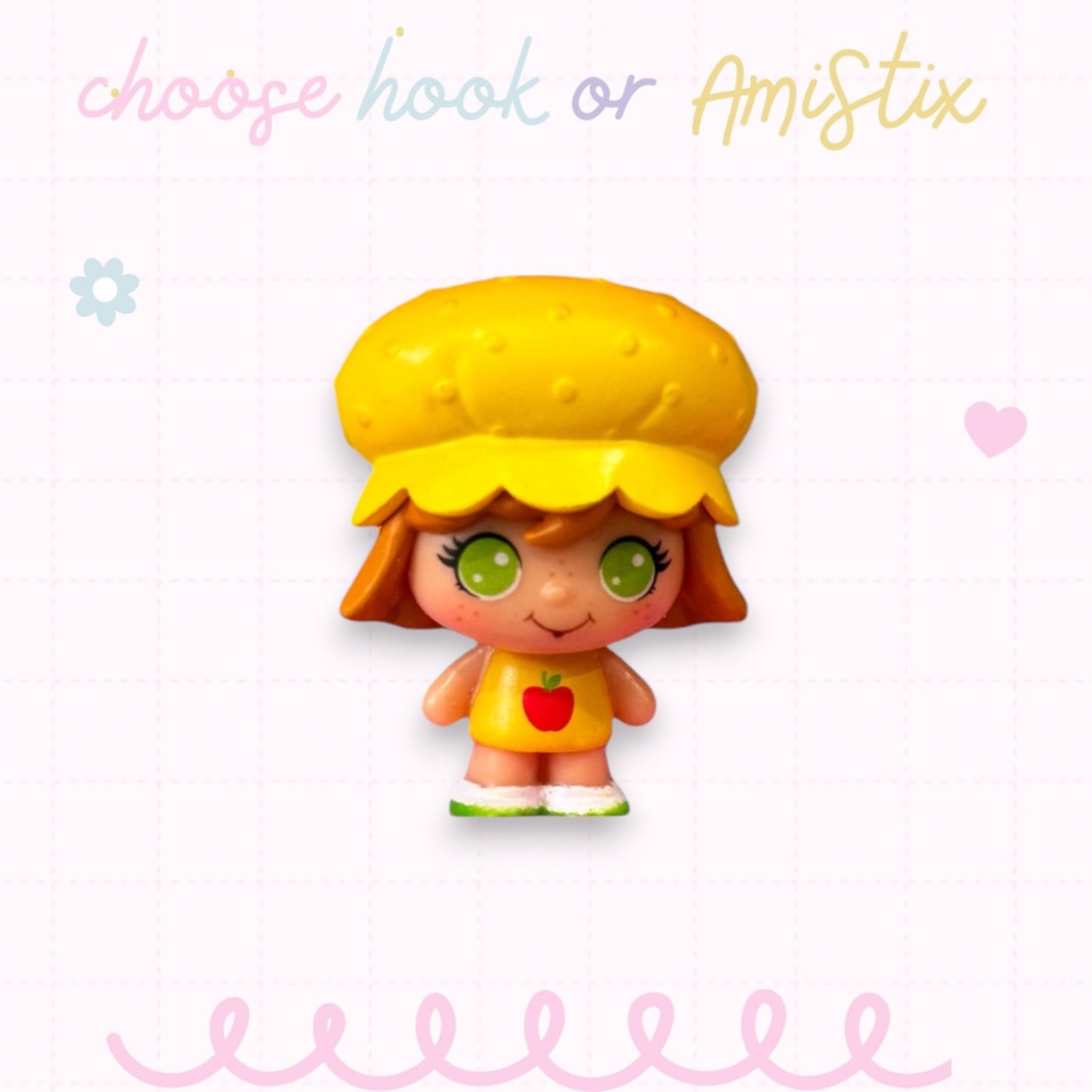 Choose Beaded Crochet Hook and/Or AmiStixTM - Made with Strawberry Short Cheebee!