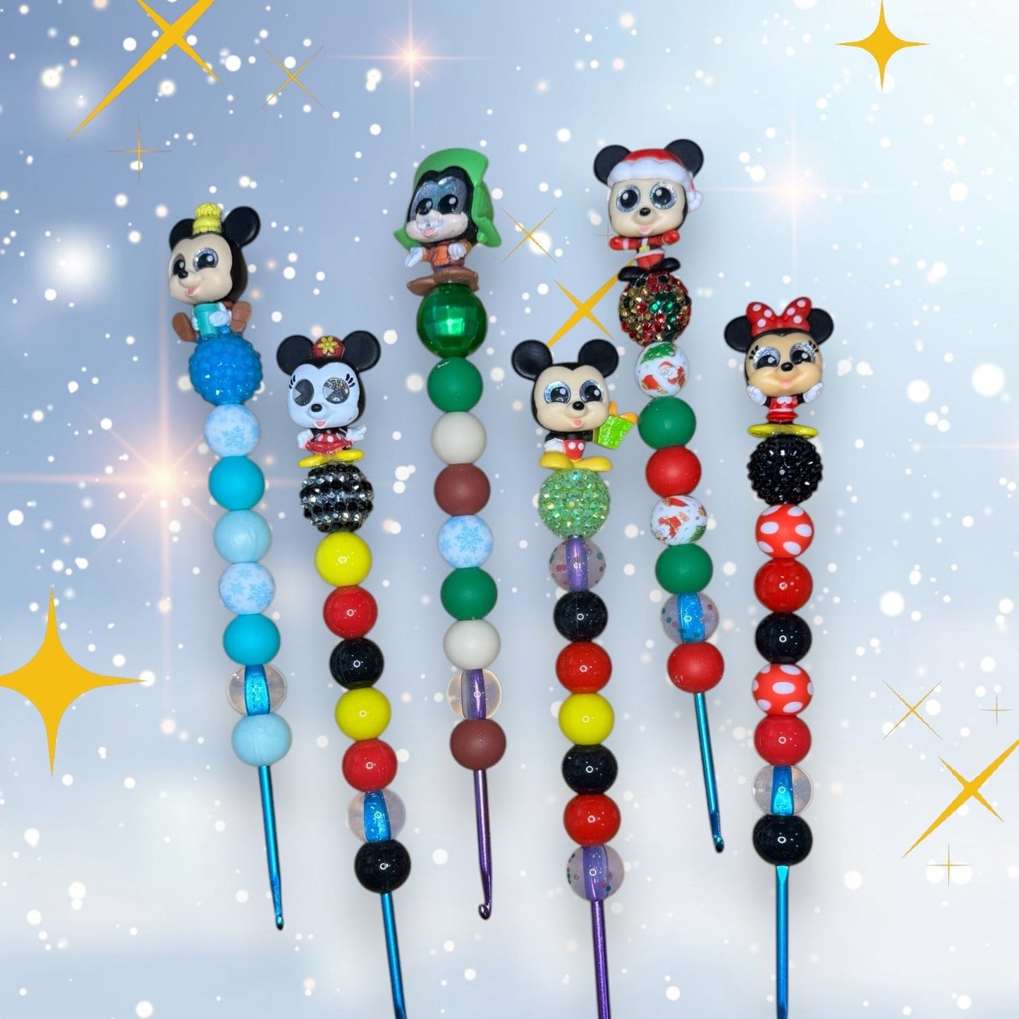 Beaded Crochet Hook Made with Mickey Classic Disney Doorables