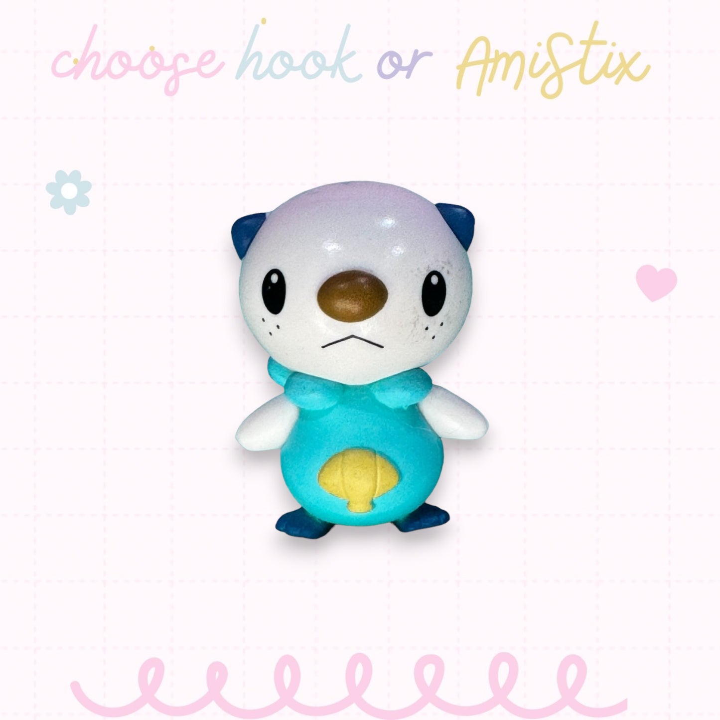 Choose Beaded Crochet Hook and/Or AmiStixTM - Pokemon Oshawott Battle Figure