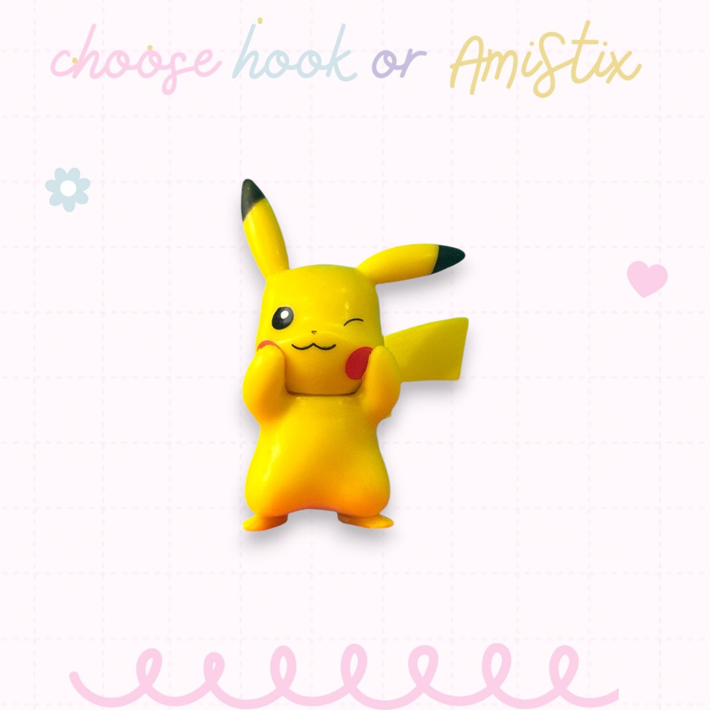 Choose Beaded Crochet Hook and/Or AmiStixTM - Pokemon Pikachu Battle Figure