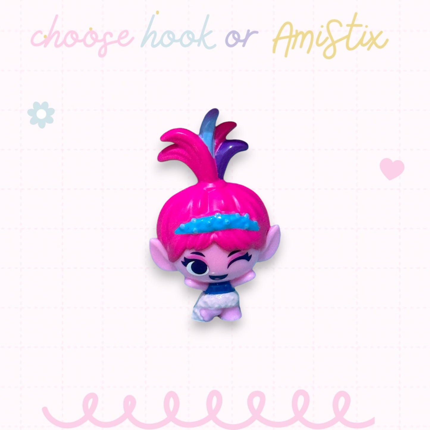 Choose Beaded Crochet Hook and/Or AmiStixTM - Made with Trolls Mineez by Dreamworks Mystery