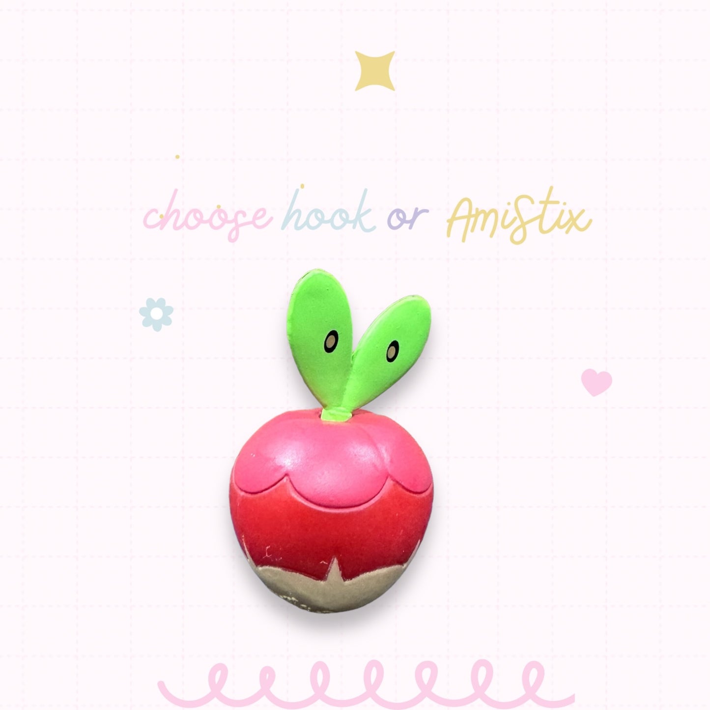 Choose Beaded Crochet Hook and/Or AmiStixTM - Pokemon Applin Battle Figure