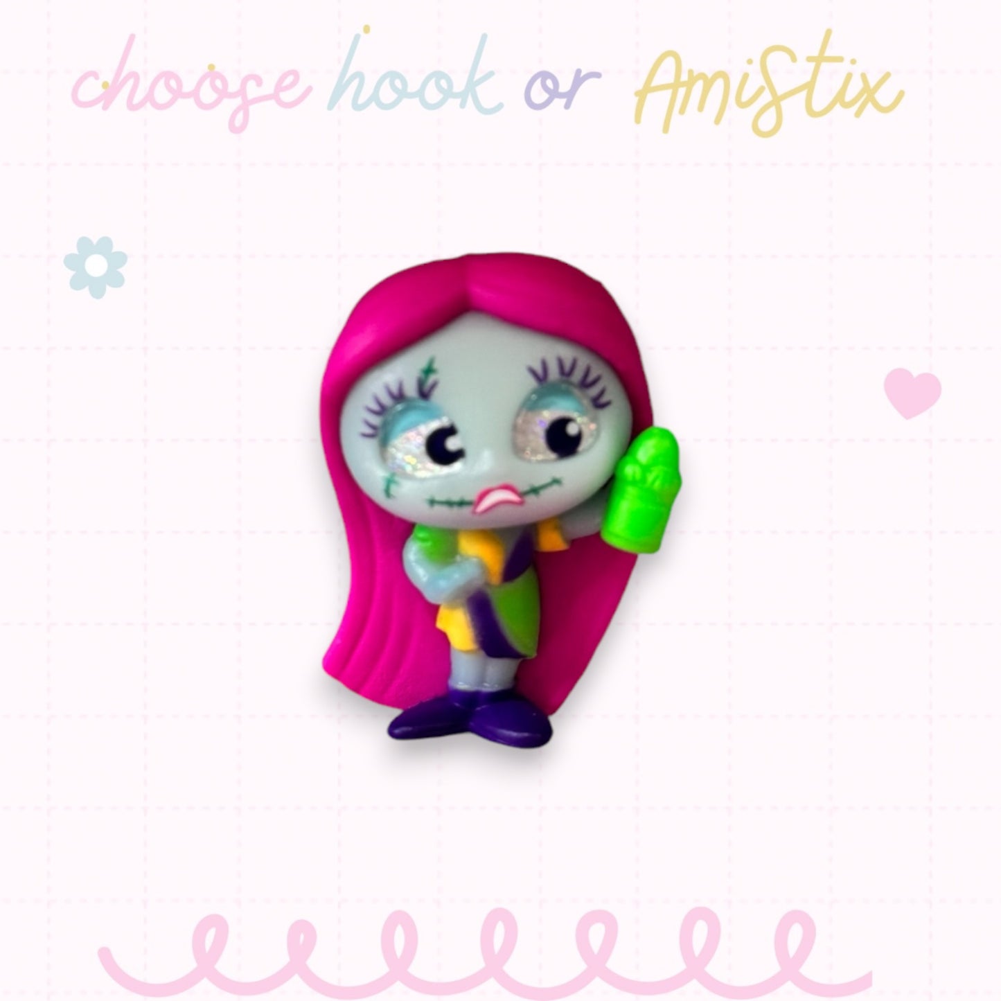 Interchangeable Topper Crochet Hook and/Or AmiStixTM - Made with Nightmare Before Christmas Doorables