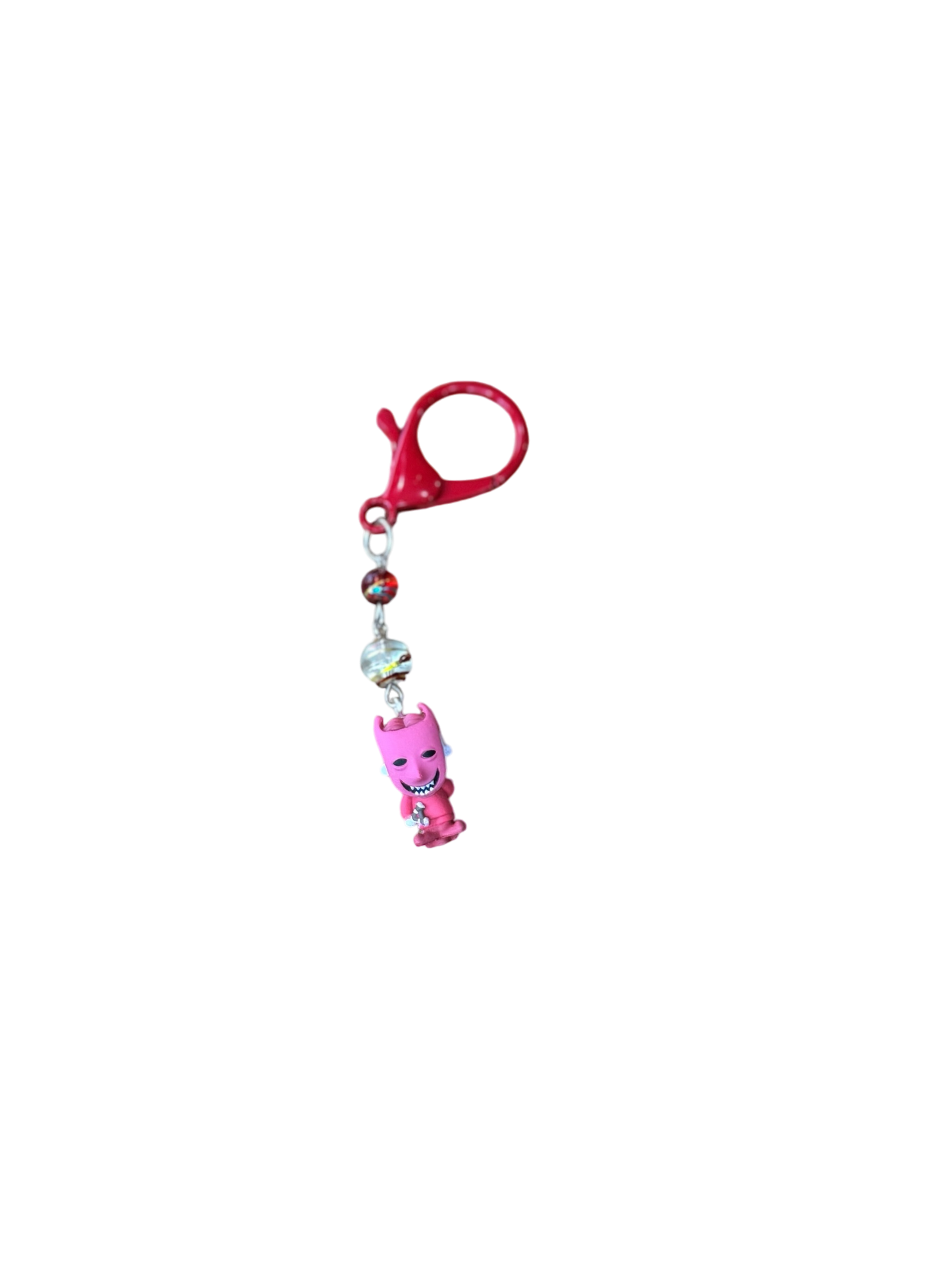 Stitchmarkers made with Nightmare Before Christmas Bitty Pop