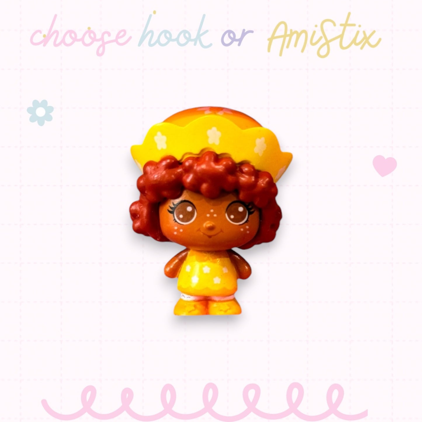 Choose Beaded Crochet Hook and/Or AmiStixTM - Made with Strawberry Short Cheebee!