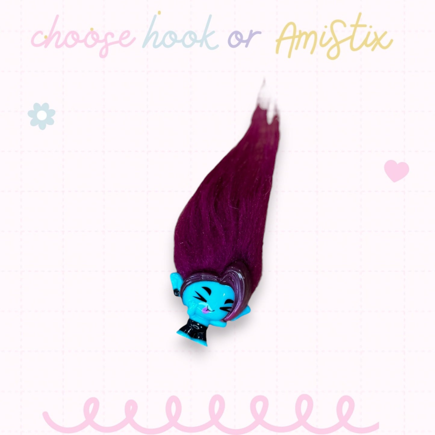 Choose Beaded Crochet Hook and/Or AmiStixTM - Made with Trolls Mineez by Dreamworks Mystery