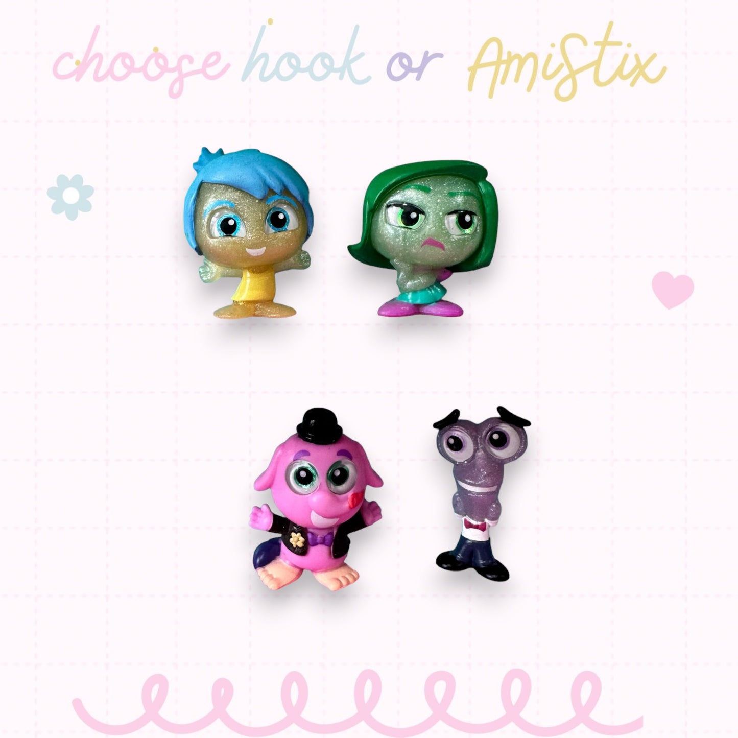 Choose Beaded Crochet Hook and/Or AmiStixTM - Made with Inside Out Disney Doorables