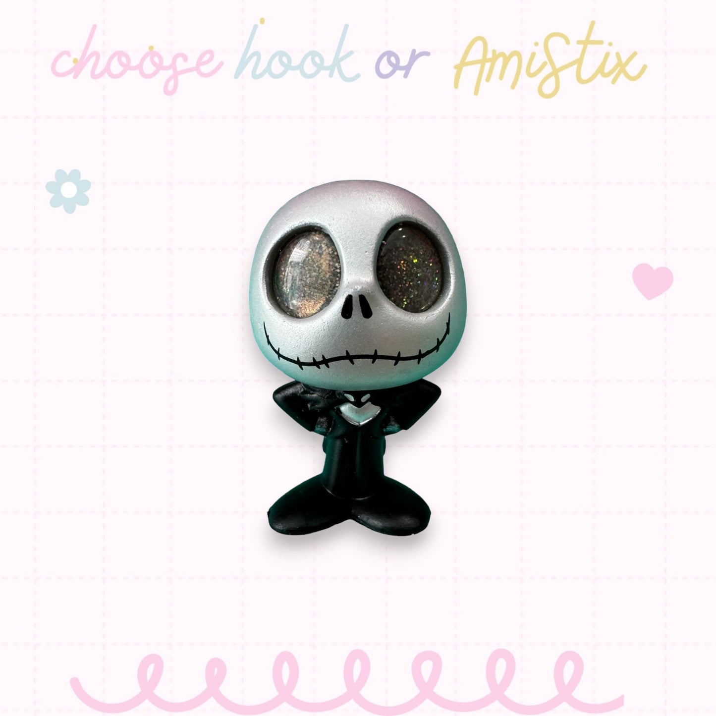 Interchangeable Topper Crochet Hook and/Or AmiStixTM - Made with Nightmare Before Christmas Doorables