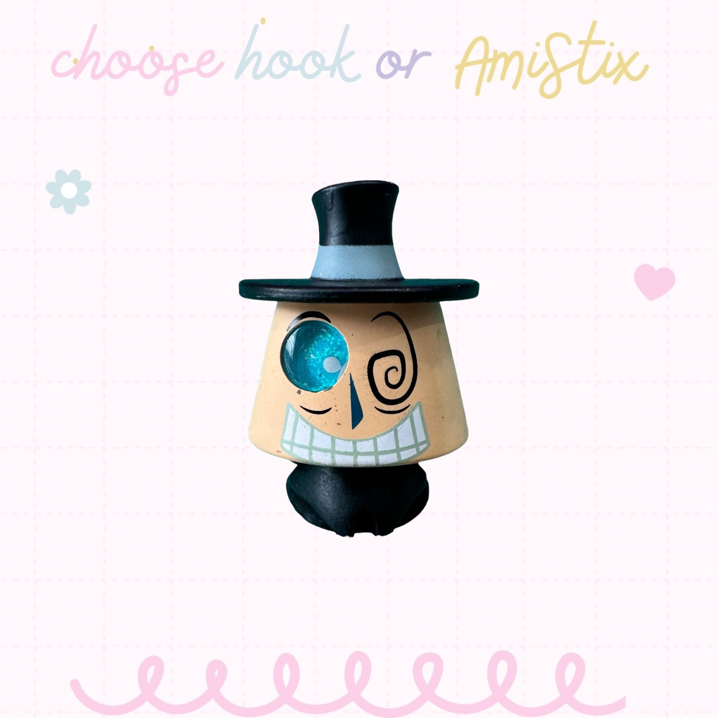 Interchangeable Topper Crochet Hook and/Or AmiStixTM - Made with Nightmare Before Christmas Doorables