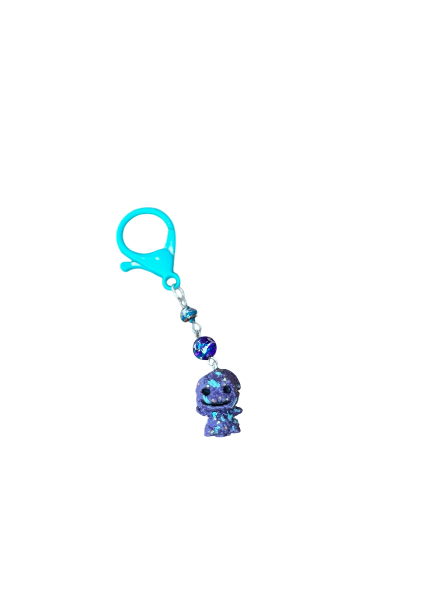 Stitchmarkers made with Nightmare Before Christmas Bitty Pop