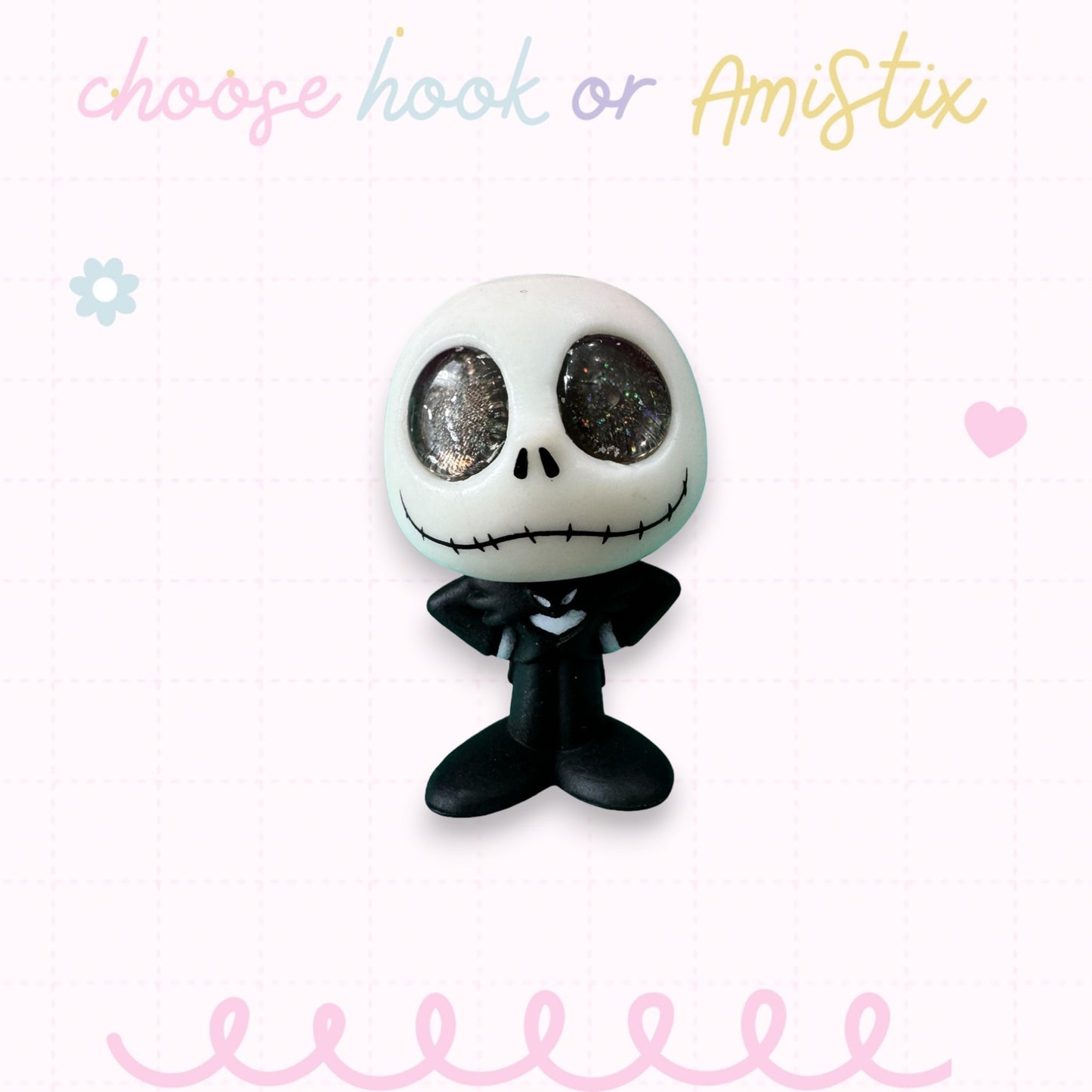 Interchangeable Topper Crochet Hook and/Or AmiStixTM - Made with Nightmare Before Christmas Doorables