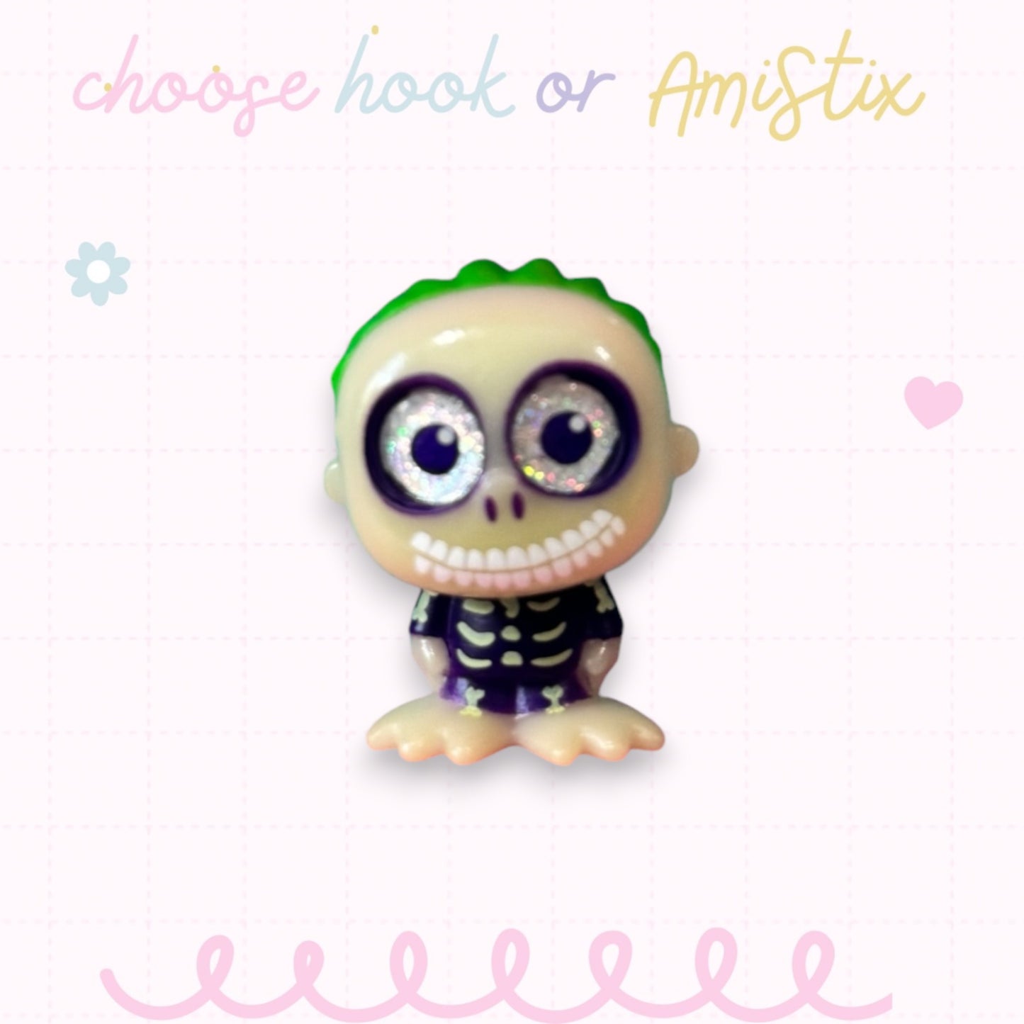 Interchangeable Topper Crochet Hook and/Or AmiStixTM - Made with Nightmare Before Christmas Doorables