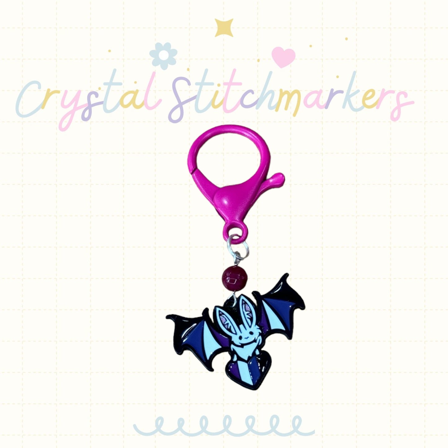 Cherry Garnet Halloween Theme Stitch Markers