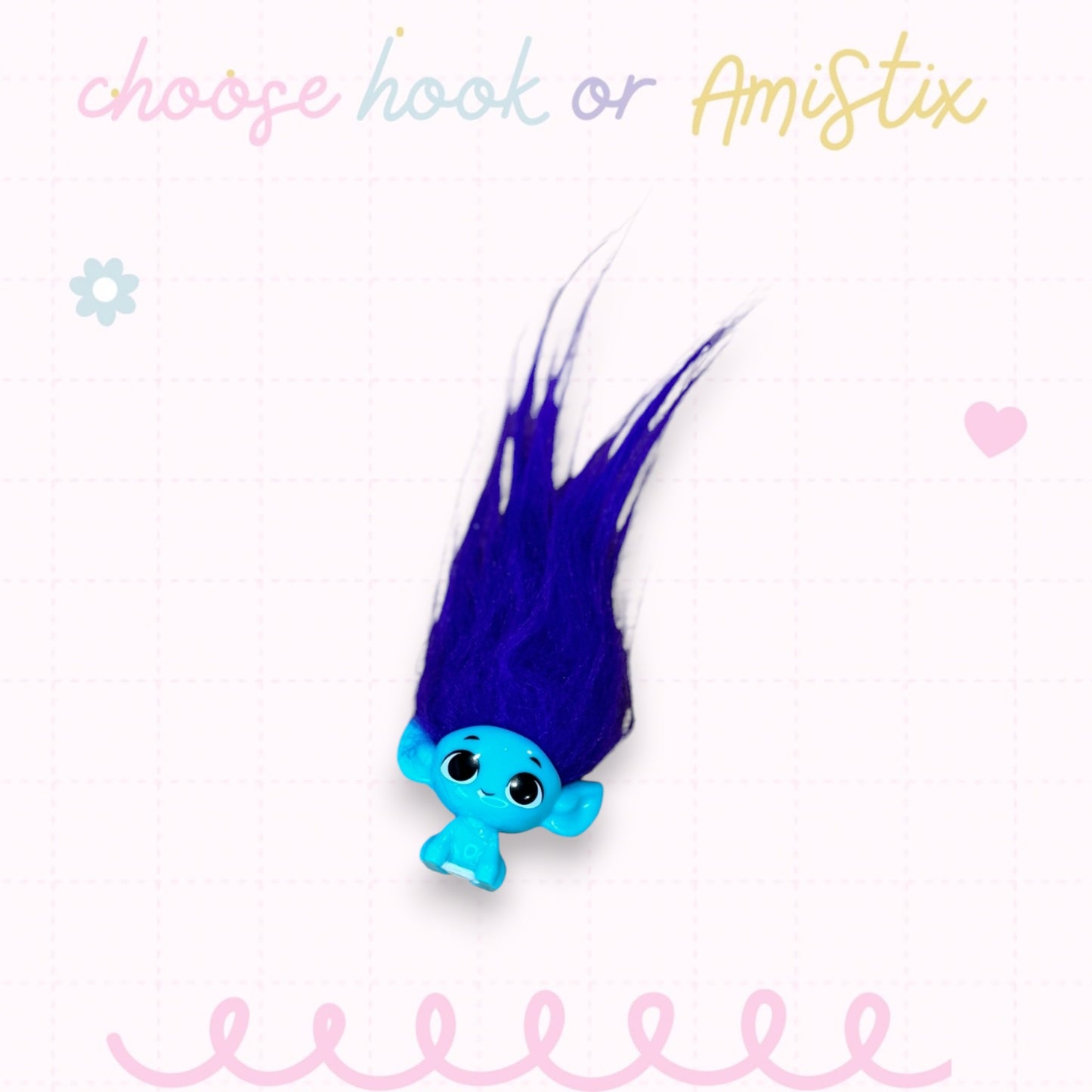 Choose Beaded Crochet Hook and/Or AmiStixTM - Made with Trolls Mineez by Dreamworks Mystery