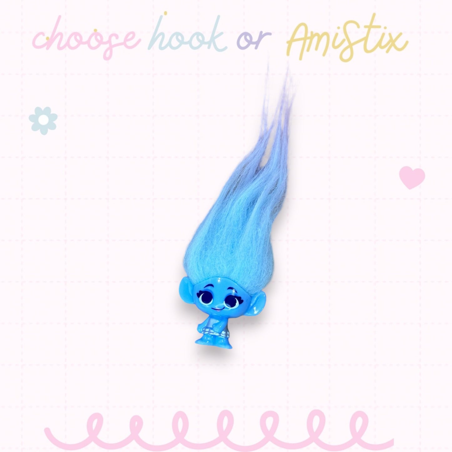 Choose Beaded Crochet Hook and/Or AmiStixTM - Made with Trolls Mineez by Dreamworks Mystery