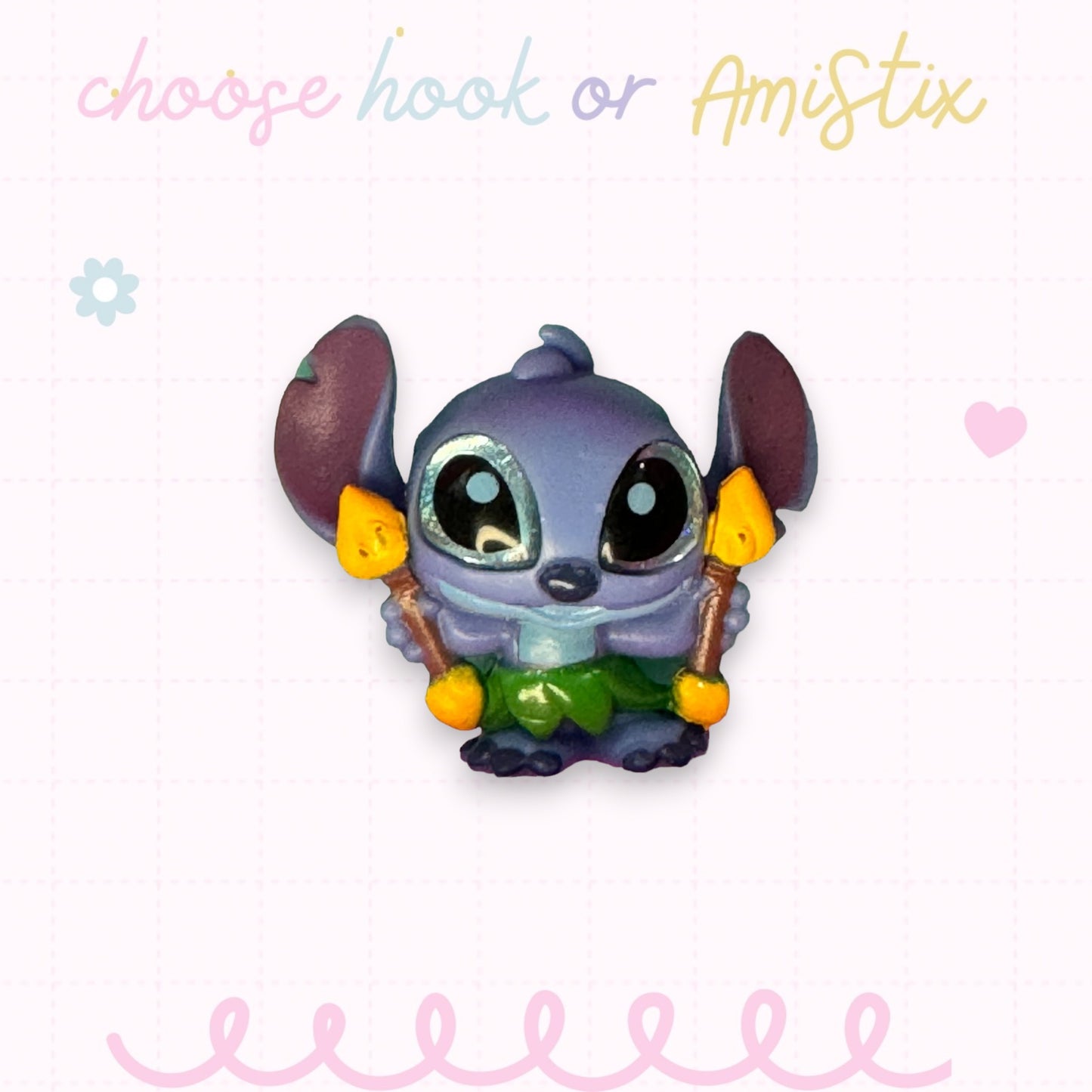 Interchangeable Topper Crochet Hook and/Or AmiStixTM - Made with Lilo and Stitch Doorables