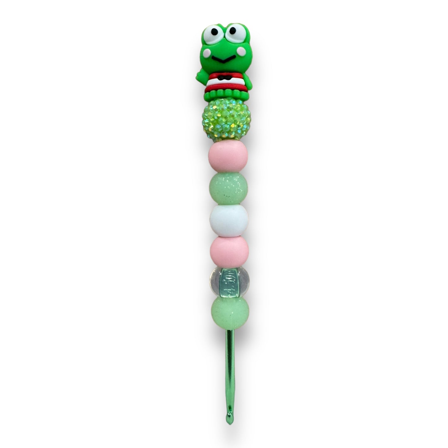 Beaded Crochet Hook w Collectible Topper- Hello Friends