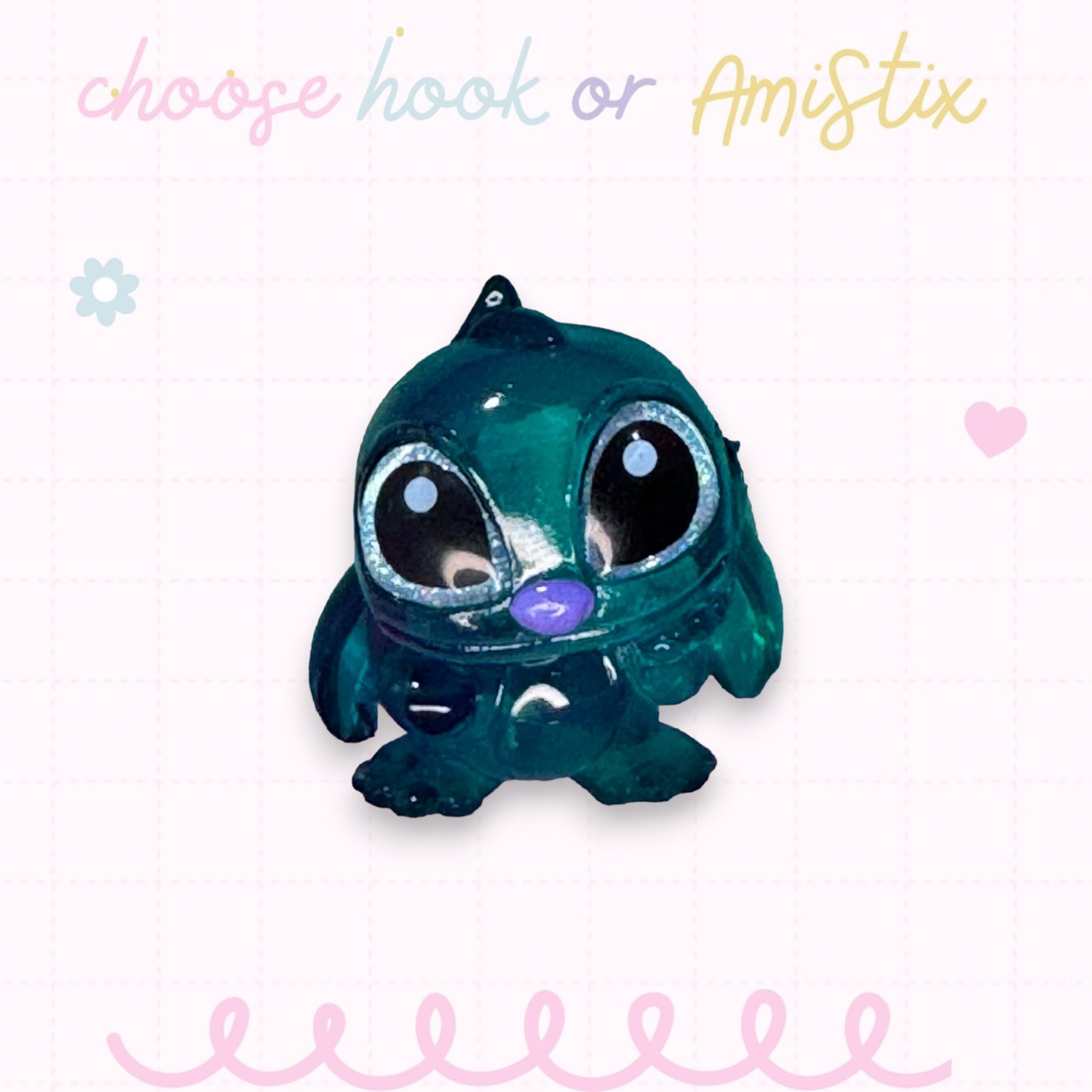 Interchangeable Topper Crochet Hook and/Or AmiStixTM - Made with Lilo and Stitch Doorables