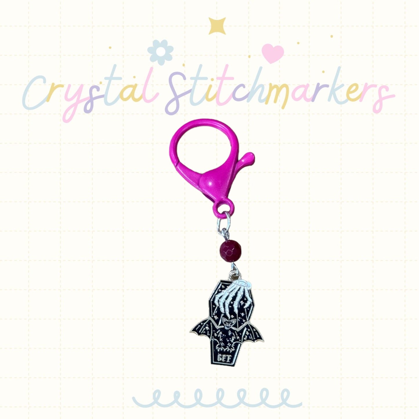 Cherry Garnet Halloween Theme Stitch Markers