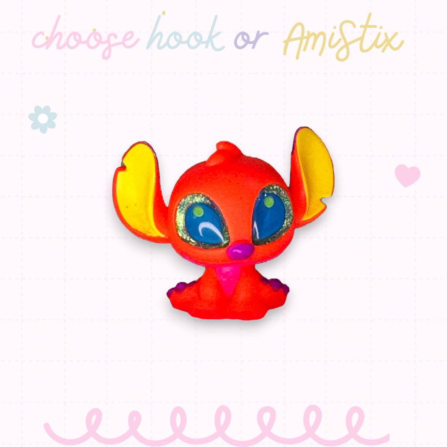 Interchangeable Topper Crochet Hook and/Or AmiStixTM - Made with Lilo and Stitch Doorables