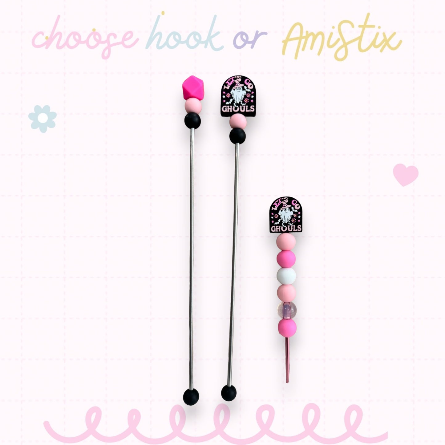 Choose Beaded Crochet Hook and/Or AmiStixTM - Let's Go Ghouls